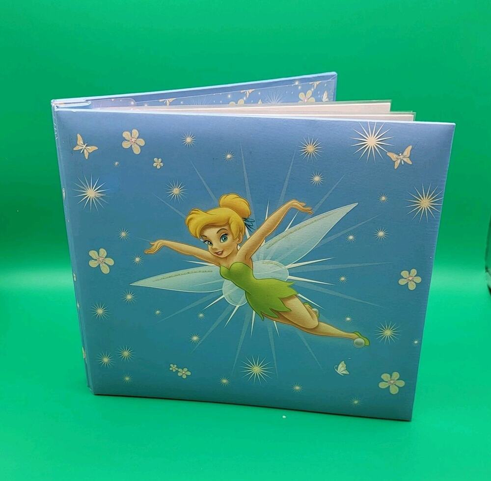 SandyLion Disney Tinkerbell Scrapbook Photo Album 8x8 Clear Pages Top Load
